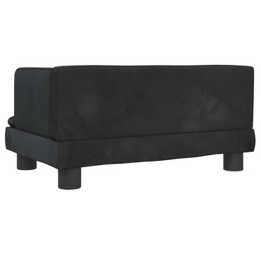 vidaXL Κρεβάτι Σκύλου Μαύρο 60 x 40 x 30 εκ. Βελούδινο