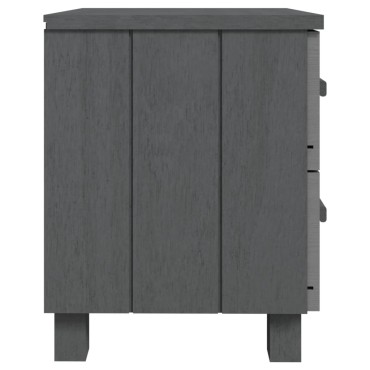 vidaXL Κομοδίνο HAMAR Σκούρο Γκρι 40x35x44,5cm Μασίφ Ξύλο Πεύκου 1 τεμ.
