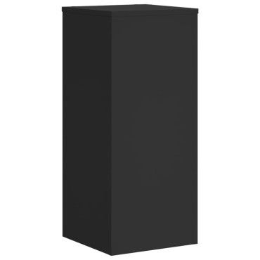 vidaXL Βάσεις Φυτών 2 τεμ. Μαύρες 30x30x70 εκ. από Επεξεργασμένο Ξύλο
