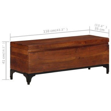 vidaXL Μπαούλο Αποθήκευσης 110 x 35 x 41 εκ. από Μασίφ Ξύλο Ακακίας
