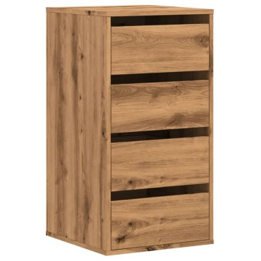vidaXL Συρταριέρα Γωνιακή Αρτισιανή Δρυς 40x41x76cm Επεξεργ. Ξύλο 1 τεμ.