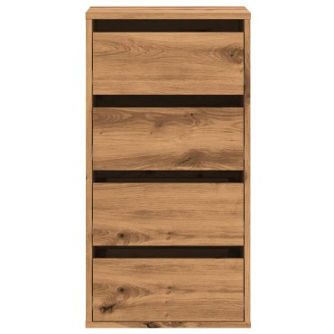 vidaXL Συρταριέρα Γωνιακή Αρτισιανή Δρυς 40x41x76cm Επεξεργ. Ξύλο 1 τεμ.