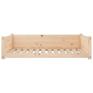 vidaXL Κρεβάτι Σκύλου 105,5x75,5x28 εκ. από Μασίφ Ξύλο Πεύκου