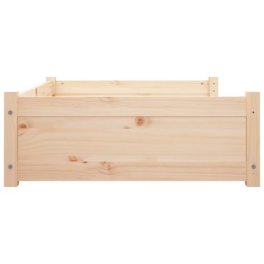 vidaXL Κρεβάτι Σκύλου 105,5x75,5x28 εκ. από Μασίφ Ξύλο Πεύκου