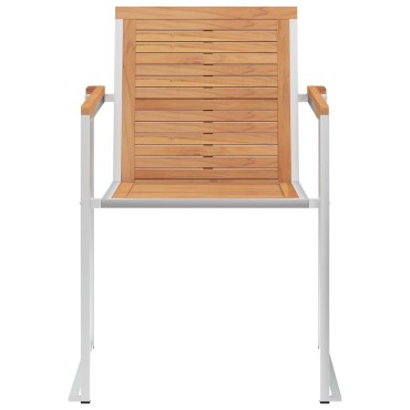 vidaXL Καρέκλες Κήπου 6 τεμ. από Μασίφ Ξύλο Teak με Μαξιλάρια 60x56x85cm