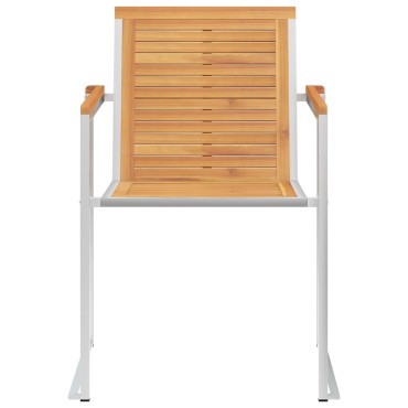 vidaXL Καρέκλες Κήπου 4 τεμ. από Μασίφ Ξύλο Teak με Μαξιλάρια 60x56x85cm