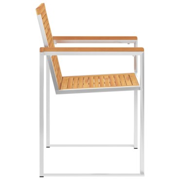 vidaXL Καρέκλες Κήπου 4 τεμ. από Μασίφ Ξύλο Teak με Μαξιλάρια 60x56x85cm