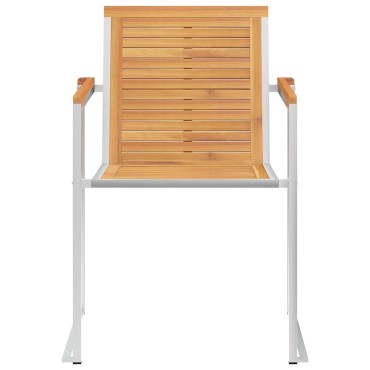 vidaXL Καρέκλες Κήπου 8 τεμ. από Μασίφ Ξύλο Teak με Μαξιλάρια 60x56x85cm