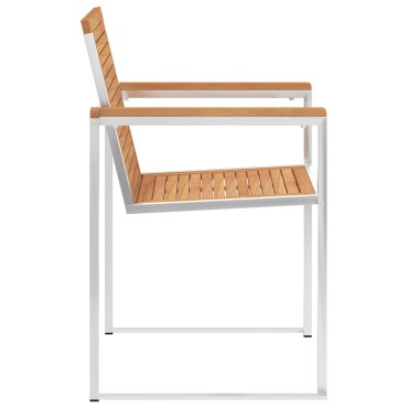 vidaXL Καρέκλες Κήπου 8 τεμ. από Μασίφ Ξύλο Teak με Μαξιλάρια 60x56x85cm