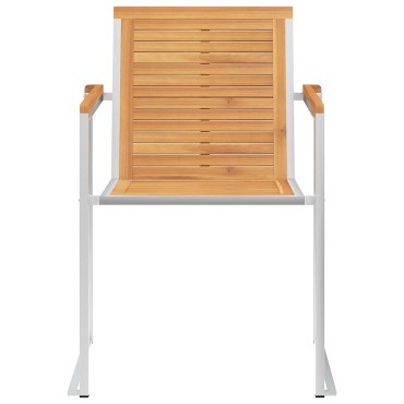 vidaXL Καρέκλες Κήπου 8 τεμ. από Μασίφ Ξύλο Teak με Μαξιλάρια 60x56x85cm
