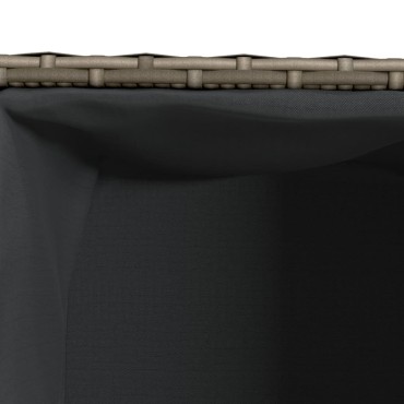 vidaXL Ζαρντινιέρες Κήπου 2 τεμ. Γκρι 36x30x32 εκ. από Συνθετικό Ρατάν