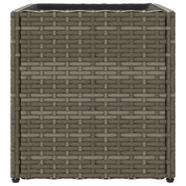 vidaXL Ζαρντινιέρες Κήπου 2 τεμ. Γκρι 36x30x32 εκ. από Συνθετικό Ρατάν