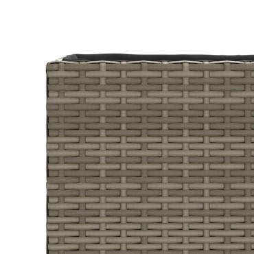 vidaXL Ζαρντινιέρες Κήπου 2 τεμ. Γκρι 36x30x32 εκ. από Συνθετικό Ρατάν