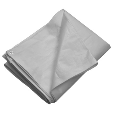 vidaXL Μουσαμάς Γκρι 260 γρ./μ.² 8 x 12 μ. από HDPE