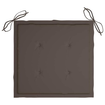 vidaXL Καρέκλες Κήπου 2 τεμ. από Μασίφ Ξύλο Teak/Ατσάλι με Μαξιλάρια 60x56x85cm