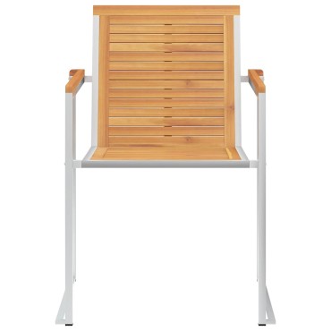 vidaXL Καρέκλες Κήπου 4 τεμ. από Μασίφ Ξύλο Teak με Μαξιλάρια 60x56x85cm