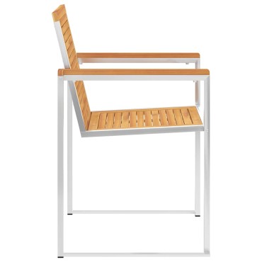 vidaXL Καρέκλες Κήπου 4 τεμ. από Μασίφ Ξύλο Teak με Μαξιλάρια 60x56x85cm