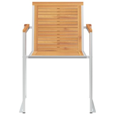 vidaXL Καρέκλες Κήπου 6 τεμ. από Μασίφ Ξύλο Teak με Μαξιλάρια 60x56x85cm
