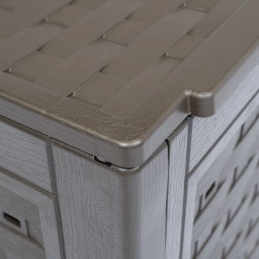 vidaXL Κομποστοποιητές 2 τεμ. Καφέ 60x60x83 εκ. 600 L Πλαστικό Ρατάν