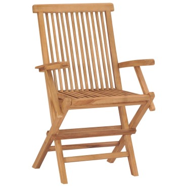 vidaXL Καρέκλες Κήπου 2 τεμ. Μασίφ Ξύλο Teak με Φωτ. Πράσινα Μαξιλάρια 55x60x89cm