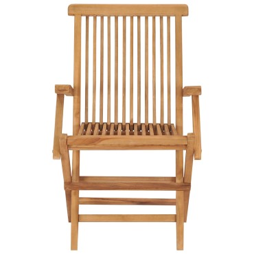 vidaXL Καρέκλες Κήπου 2 τεμ. Μασίφ Ξύλο Teak με Φωτ. Πράσινα Μαξιλάρια 55x60x89cm
