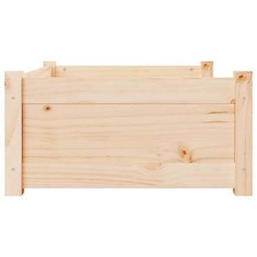 vidaXL Κρεβάτι Σκύλου 75,5x55,5x28 εκ. από Μασίφ Ξύλο Πεύκου