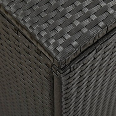 vidaXL Κουτί Αποθήκευσης Κήπου Μαύρο 200x50x60cm από Συνθετικό Ρατάν 1 τεμ.