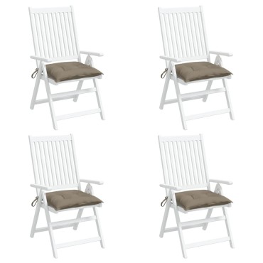 vidaXL Μαξιλάρια Καρέκλας Κήπου 4 τεμ. Taupe 50x50x7cm Oxford Ύφασμα