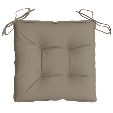 vidaXL Μαξιλάρια Καρέκλας Κήπου 4 τεμ. Taupe 50x50x7cm Oxford Ύφασμα