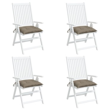 vidaXL Μαξιλάρια Καρέκλας Κήπου 4 τεμ. Taupe 40x40x7cm Υφασμάτινα
