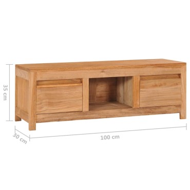 vidaXL Έπιπλο Τηλεόρασης 100x30x35cm από Μασίφ Ξύλο Teak