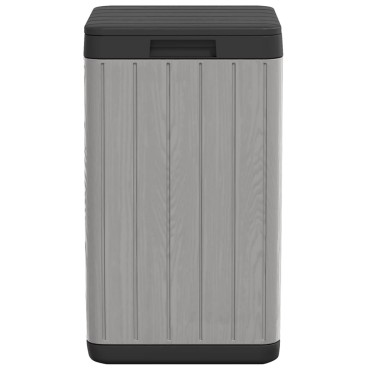 vidaXL Κάδος Απορριμμάτων Εξωτερ. Χώρου Γκρι 38x38x65 εκ. Πολυπρ/λένιο