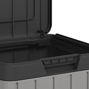 vidaXL Κάδος Απορριμμάτων Εξωτερ. Χώρου Γκρι 38x38x65 εκ. Πολυπρ/λένιο