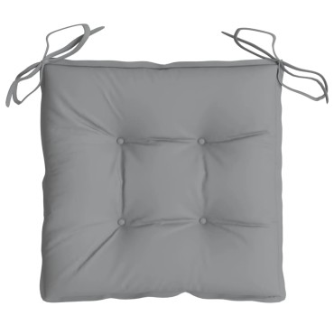 vidaXL Μαξιλάρια Καρέκλας Κήπου 6 τεμ. Γκρι 40x40x7cm Υφασμάτινα