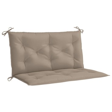 vidaXL Μαξιλάρι Πάγκου Κήπου Taupe 100x(50+50)x7cm Ύφασμα Oxford