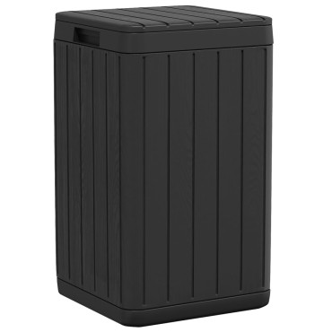 vidaXL Κάδος Απορριμμάτων Εξ. Χώρου Ανθρακί 38x38x65 εκ. Πολυπρ/λένιο