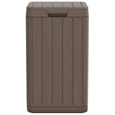 vidaXL Κάδος Απορριμμάτων Εξωτερ. Χώρου Καφέ 38x38x65 εκ. Πολυπρ/λένιο