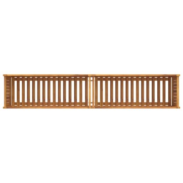 vidaXL Ζαρντινιέρα Κήπου με Επένδυση 199x38,5x50εκ. Μασίφ Ξύλο Ακακίας