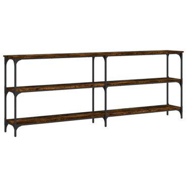 vidaXL Τραπέζι Κονσόλα Καπνιστή Δρυς 200x29x75cm Επεξεργασμένο Ξύλο 1 τεμ.