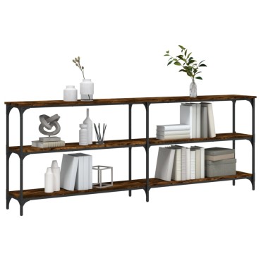 vidaXL Τραπέζι Κονσόλα Καπνιστή Δρυς 200x29x75cm Επεξεργασμένο Ξύλο 1 τεμ.