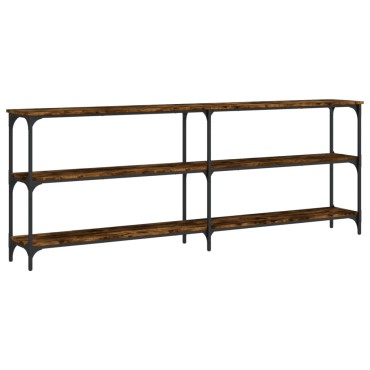 vidaXL Τραπέζι Κονσόλα Καπνιστή Δρυς 200x29x75cm Επεξεργασμένο Ξύλο 1 τεμ.