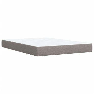 vidaXL Κρεβάτι Boxspring με Στρώμα Taupe 160x200cm Υφασμάτινο 1 τεμ. - Διπλό