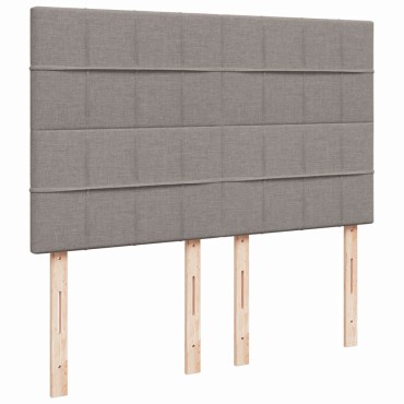 vidaXL Κρεβάτι Boxspring με Στρώμα Taupe 160x200cm Υφασμάτινο 1 τεμ. - Διπλό