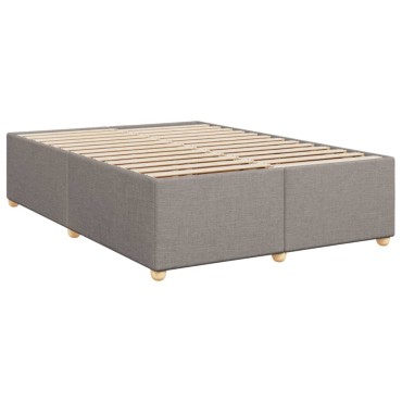 vidaXL Κρεβάτι Boxspring με Στρώμα Taupe 160x200cm Υφασμάτινο 1 τεμ. - Διπλό