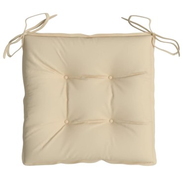 vidaXL Μαξιλάρια Καρέκλας Κήπου 4 τεμ. Μπεζ 50x50x7cm Oxford Ύφασμα