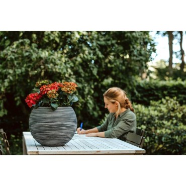 Capi Βάζο Nature Rib Σφαιρικό Ανθρακί 40 x 32 εκ. KOFZ270