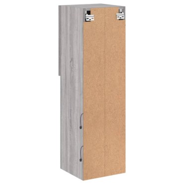 vidaXL Έπιπλα Τηλεόρασης με LED 2 τεμ. Γκρι Sonoma 30,5x30x102cm