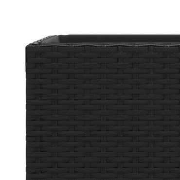 vidaXL Ζαρντινιέρα Κήπου Μαύρη 30x30x60 εκ. από Συνθετικό Ρατάν