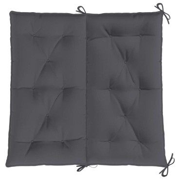 vidaXL Μαξιλάρι Πάγκου Κήπου Ανθρακί 100x(50+50)x7cm Ύφασμα Oxford