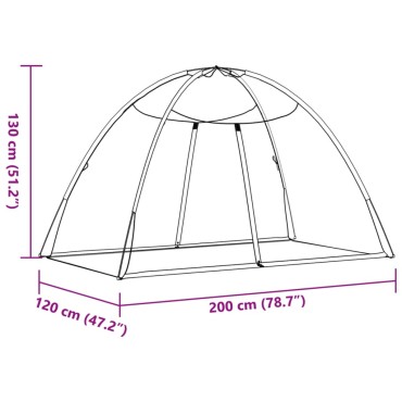 vidaXL Κουνουπιέρα Mongolia με Πόρτες 200Δίχτυ Μαύρη 200x120x130εκ.